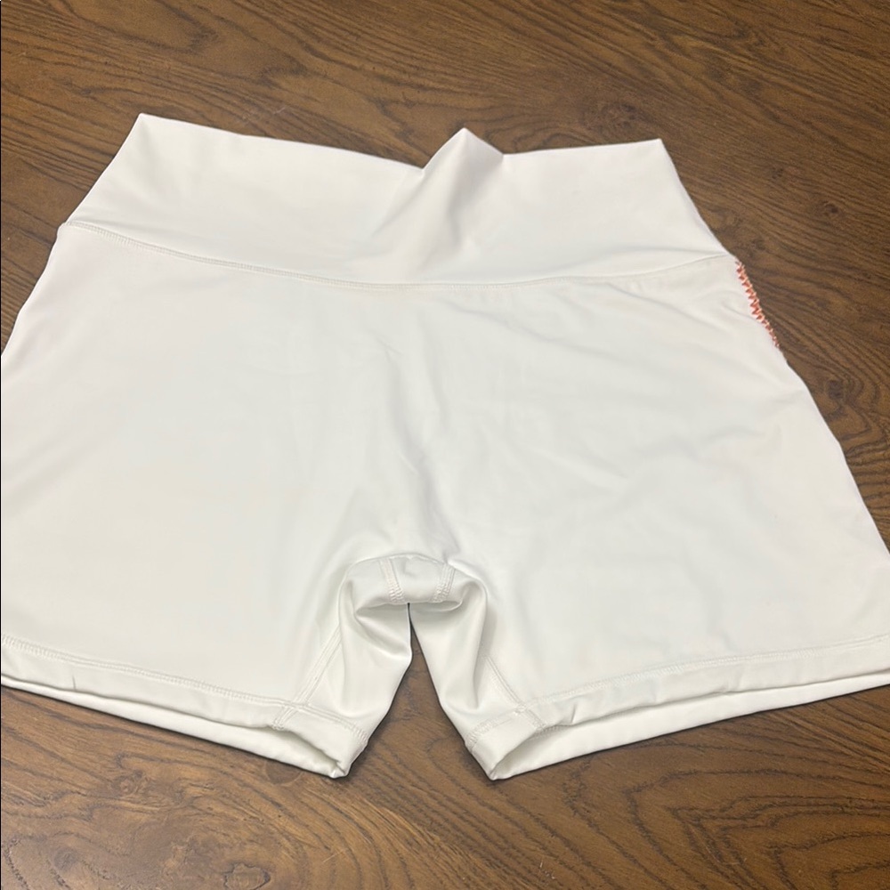 Aerie White Bike Shorts